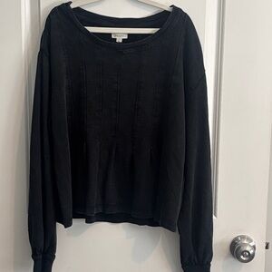 Pilcro Black Charcoal Crop Sweatshirt